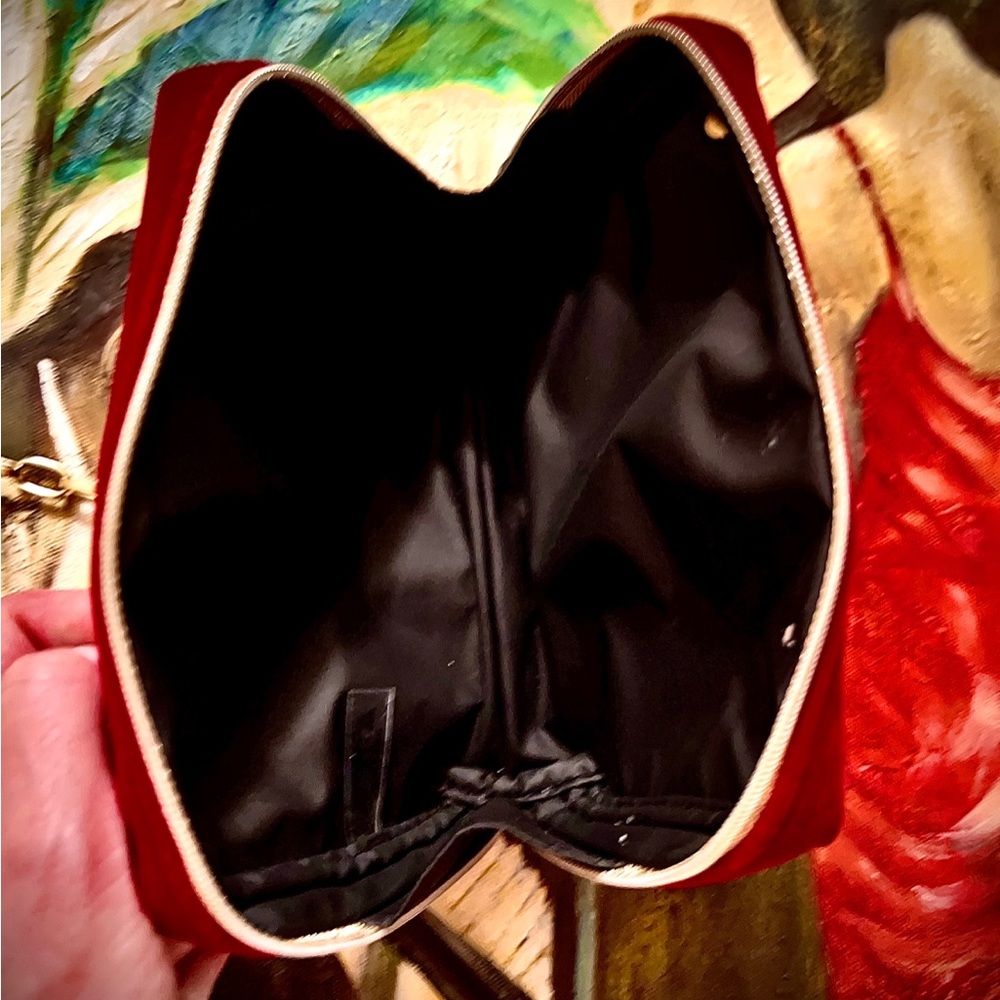 SOLD!!!! Chanel red make up bag converted into an evening bag. - Picture 8 of 11